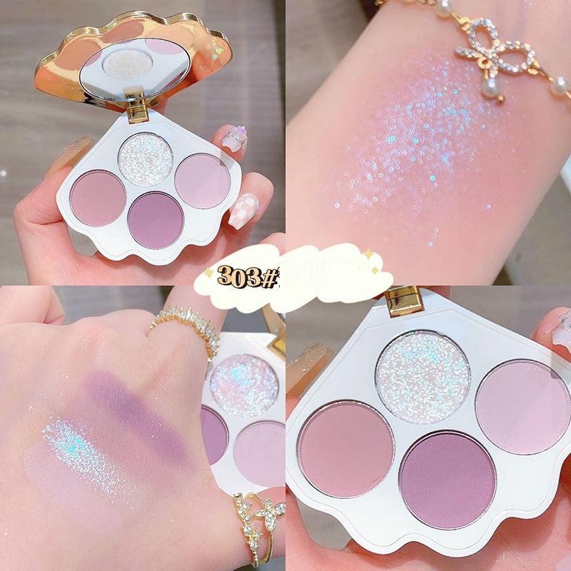 Whitening And Easy Coloring Eye Shadow Quad Plate.