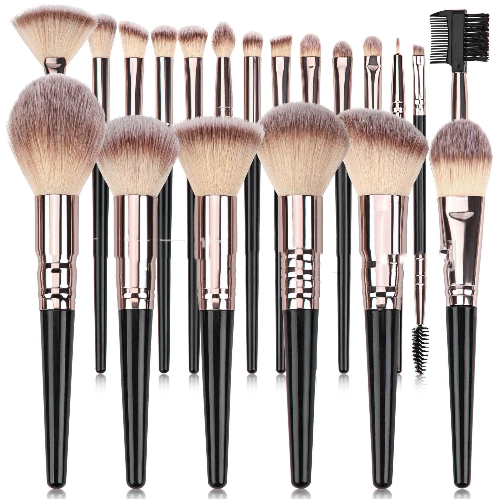 Black Makeup Brush Suit Powder Foundation Brush Eye Shadow.