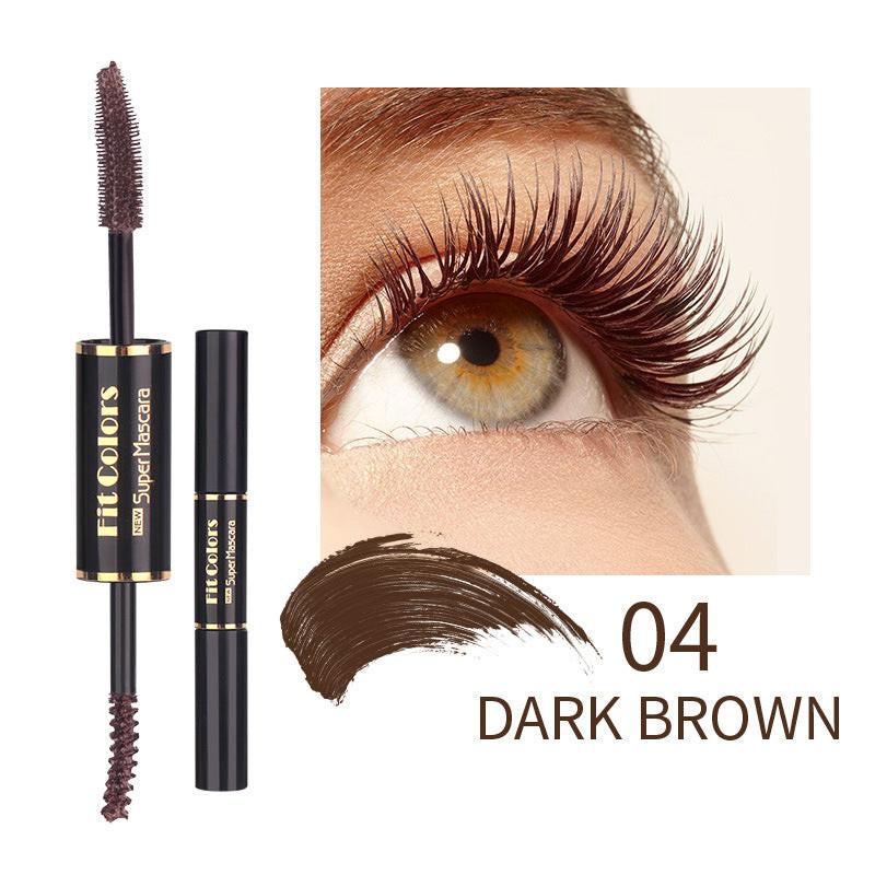 Double-headed Color Mascara Thick Curl More Than Waterproof Not Smudge White Eyebrow Dyeing.