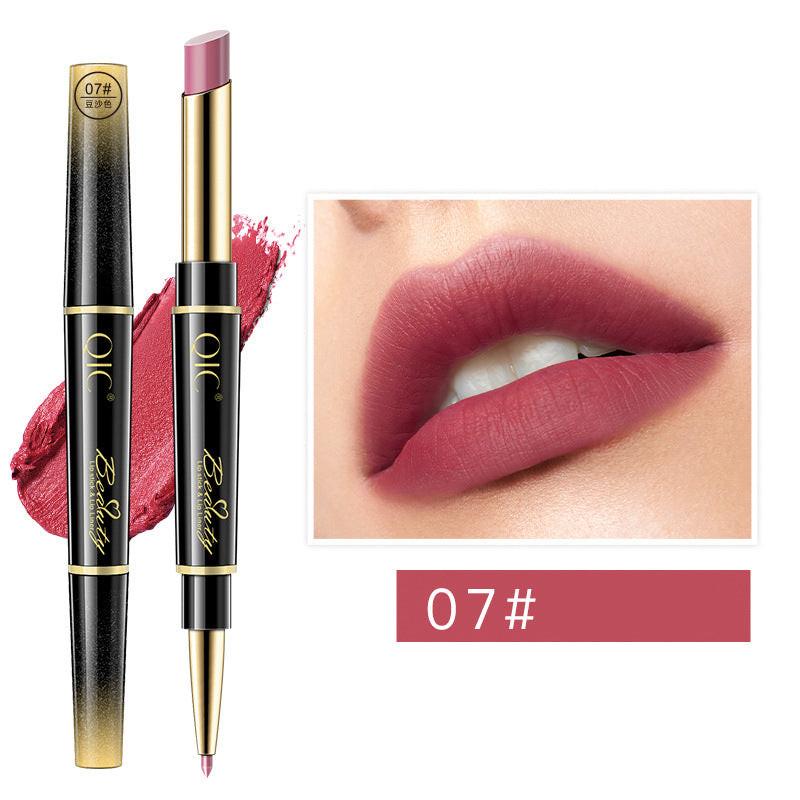 Double-ended Lipstick Pen Lip Liner Waterproof Non-stick Cup.