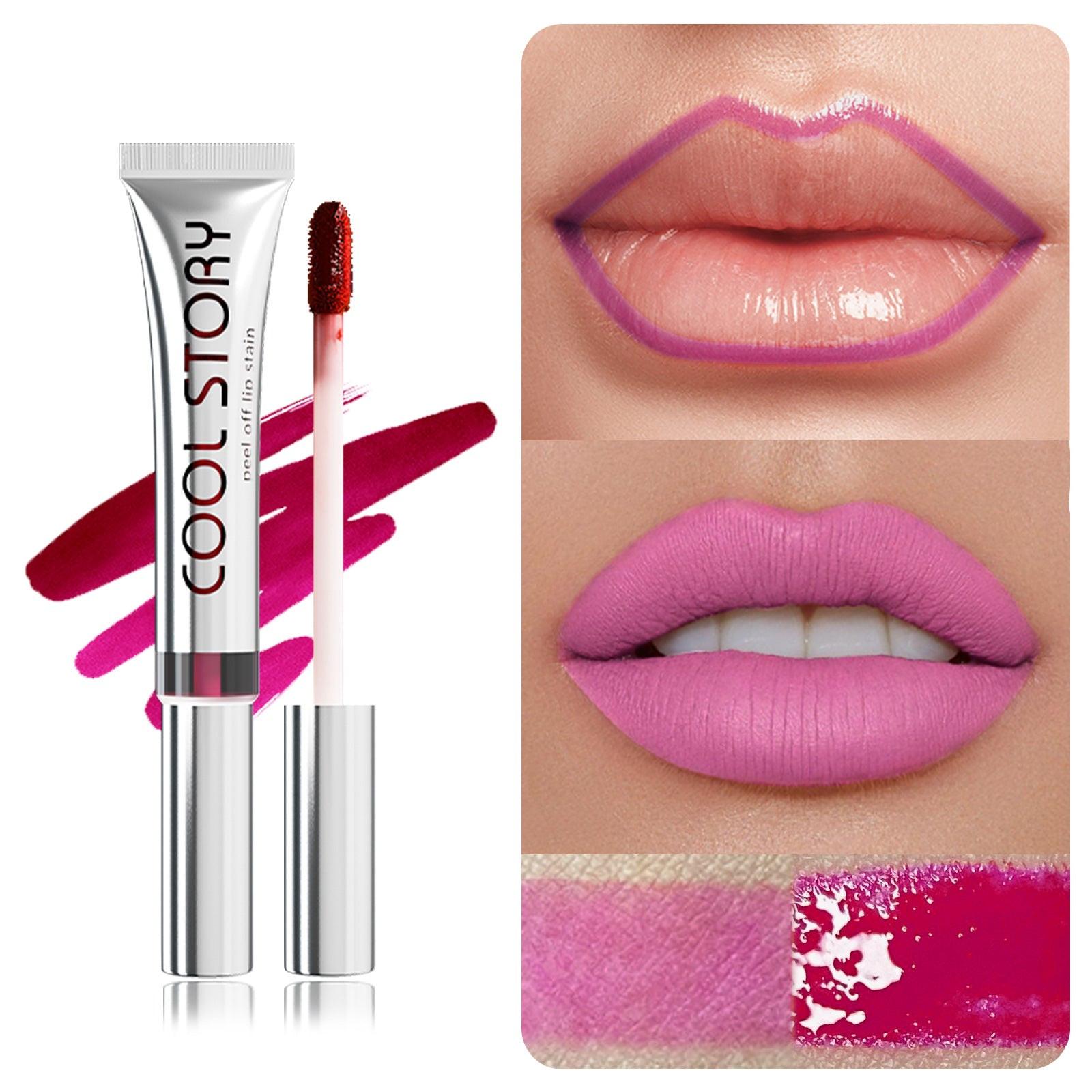 Single Stripping Lip Lacquer Matte No Stain On Cup.
