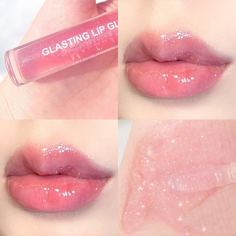Water-light Beautiful Lip Gloss Lip Glaze With Flashing Toot Lip Lip Gloss For Men And Women Students Beginners Plump Jelly Color.