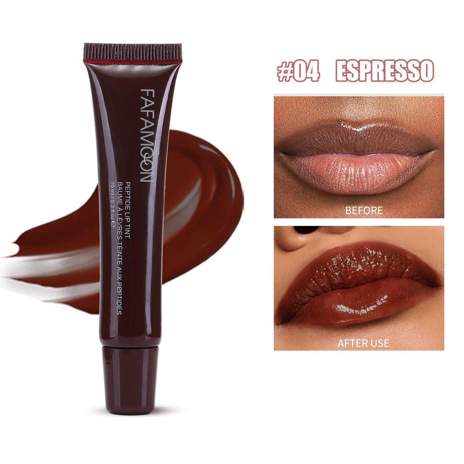 Glossy Lip Glaze Waterproof Long Lasting Lip Gloss Glossy Mirror Tea Red Liquid Lipstick Doodle Lip Korean Makeup.