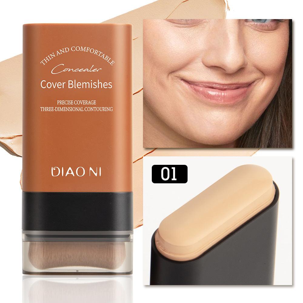 5 Colors With Brush 20g Moisturizing Light Transparent Concealing Foundation.