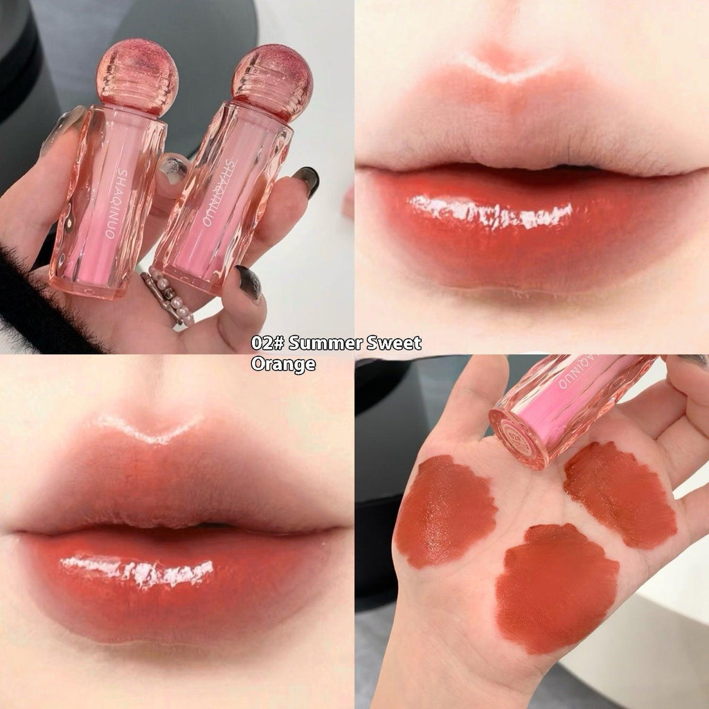 Light Bare Permeable Light Lip Lacquer Mirror Moisturizing Lip Gloss.