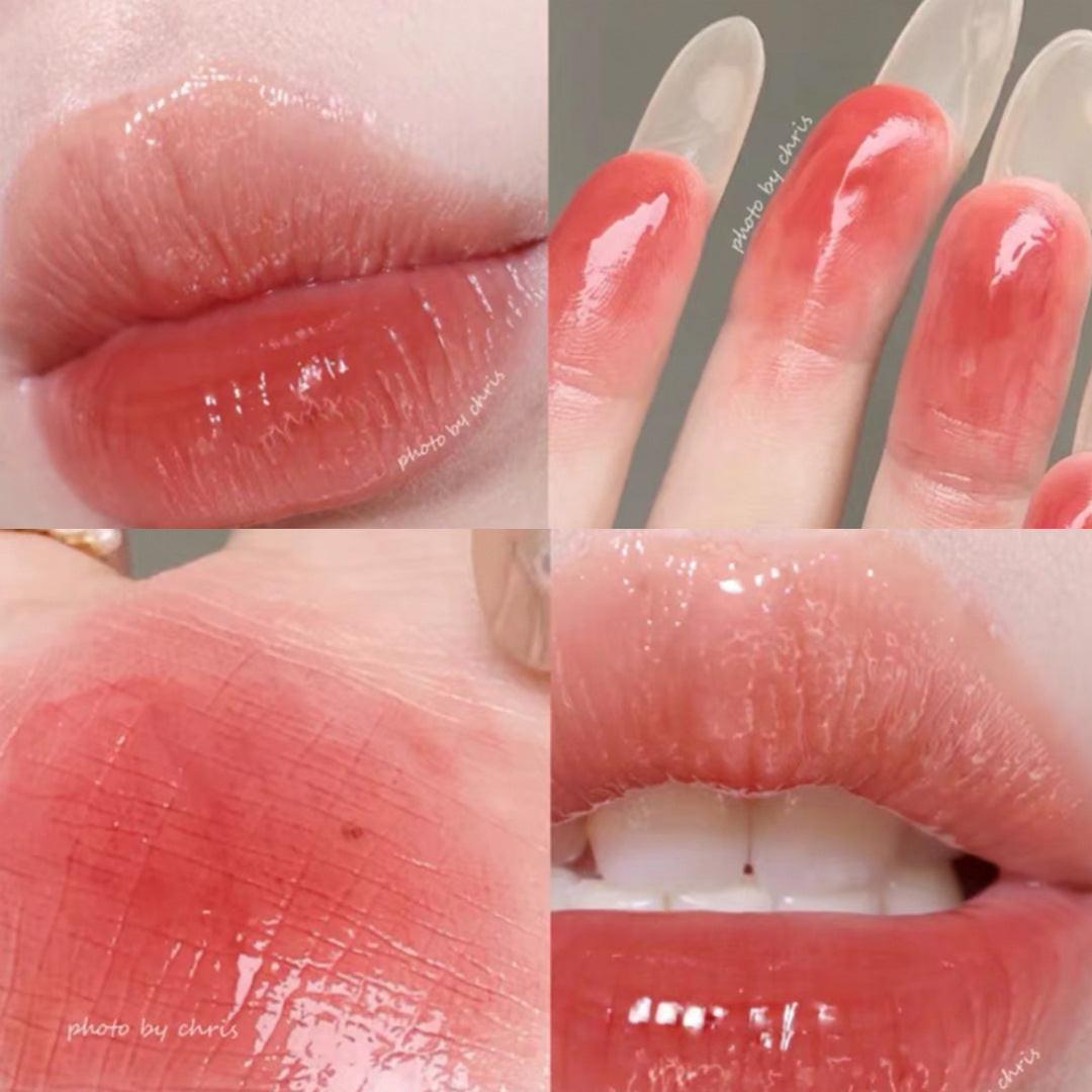 Gray Tube Lip Glaze Mirror Water Gloss Lipstick.