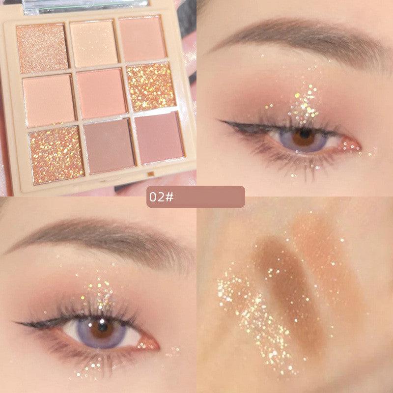 Mashed Potato Nine Color Eye Shadow Plate Earth Color Beauty Makeup.
