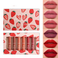 6pcs Box Strawberry Set Lip Gloss Non-stick Cup.