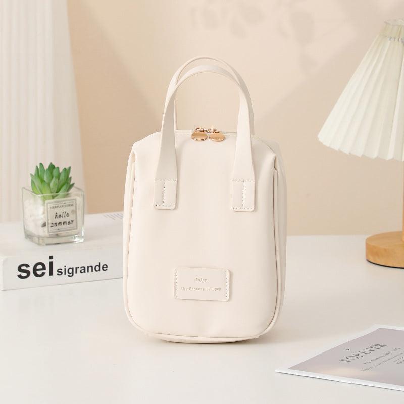 Handle-top Cosmetic Bag Ins Fashion Shell-shaped Handbag Toiletry Bags Travel High Capacity Portable Storage Make Up Bag.
