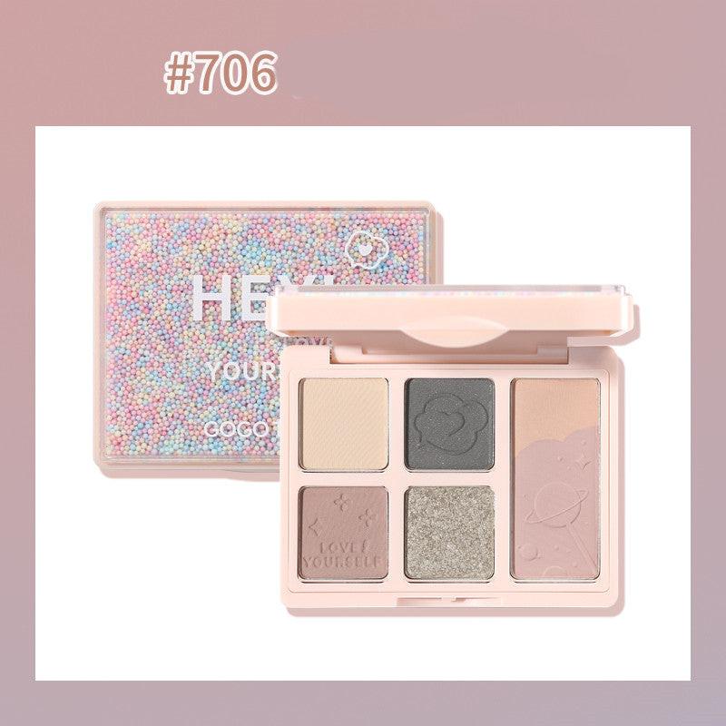 Bubble Gum Six-color Mini Eyeshadow Palette Matte.