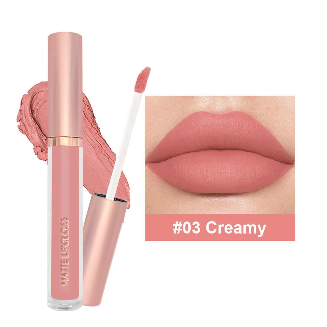 12-color Nude Jam Matte Lip Gloss Does Not Fade.