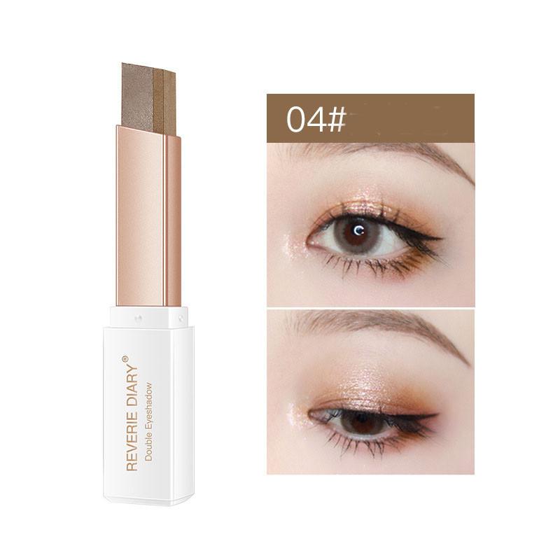 Lazy Eyeshadow Stick Stereo Gradient Shimmer Double Color Eye Shadow Pen Waterproof Easy To Wear Eyeshadow.