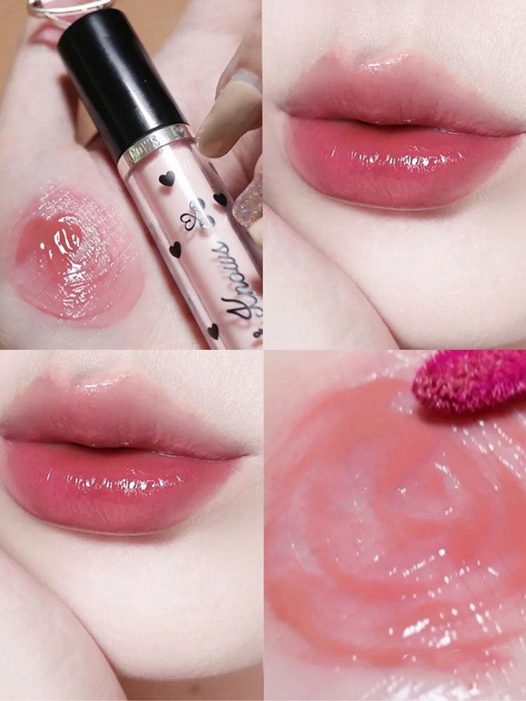 Flower Know Crystal Jelly Lip Glaze Mirror Moisturizing Lipstick.