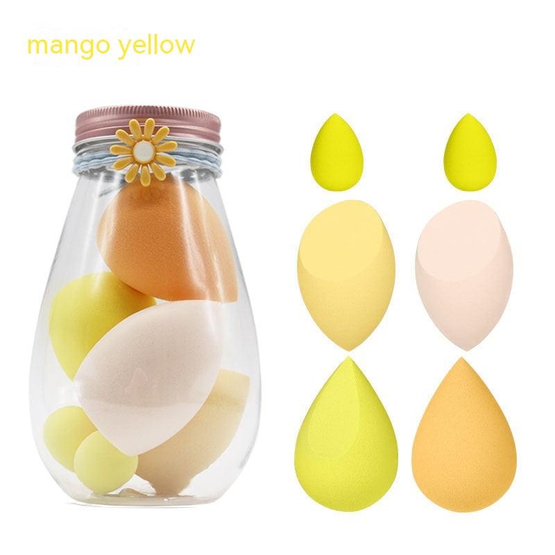 Foreign Trade Makeup Puff 7 PCs Canned Cosmetic Egg Suit Drift Bottle Makeup Sponge Soaking Water Bigger Mini.