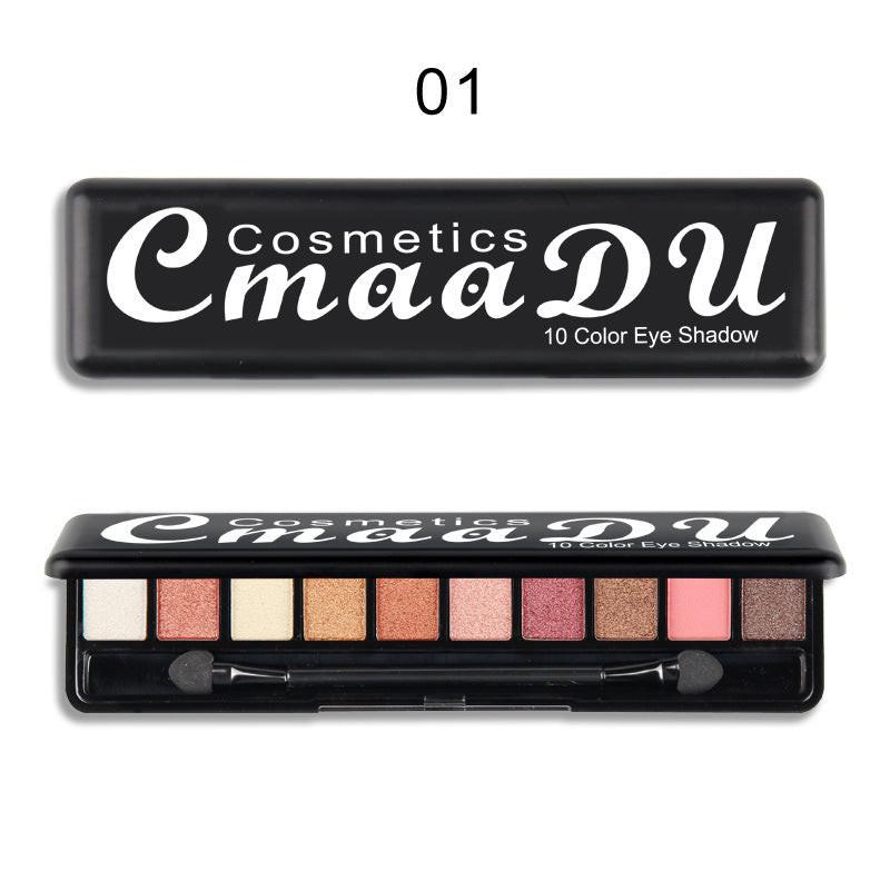 Creative 10 Color Matte Pearlescent Eyeshadow Palette.