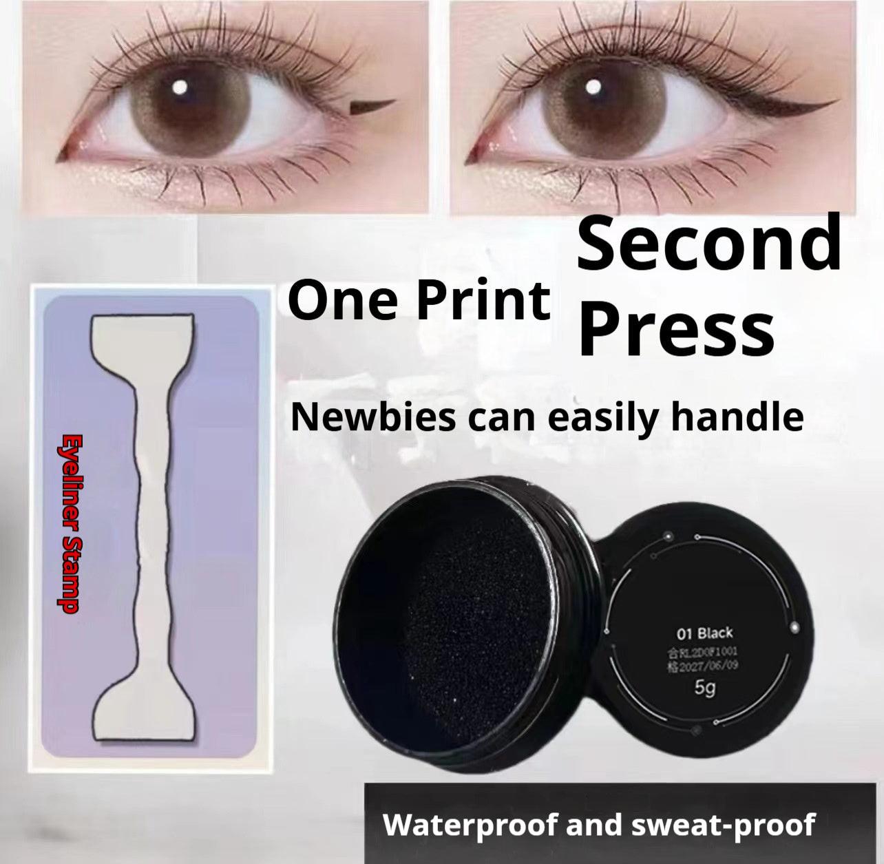 Double-headed Eyelash Eyeliner Stamp Pen Suit Quick-drying Waterproof.