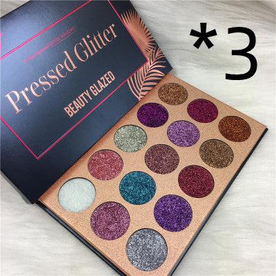 Beauty Glazed 15 Color Sequins Eye Shadow.