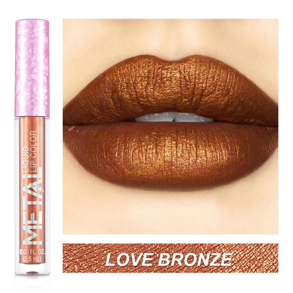 Metal Lip Gloss Waterproof Lipstick.