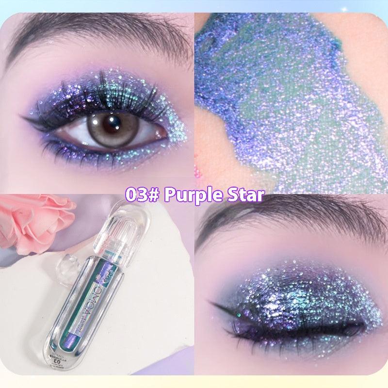 Chameleon Rhinestone Liquid Eye Shadow Multicolor Series Pearlescent Thin And Glittering Highlight.