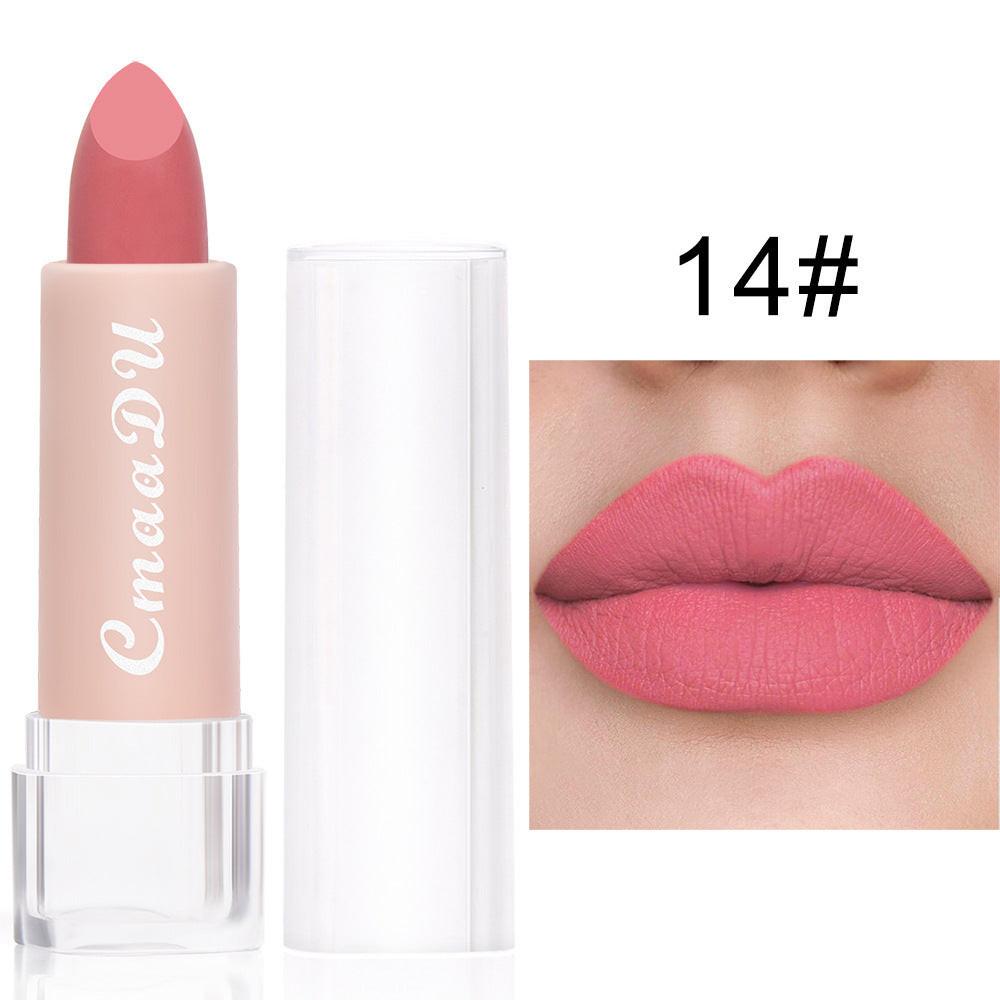 CmaaDu15 Color Matte Moisturizing Lipstick Waterproof Matte Lip Gloss.