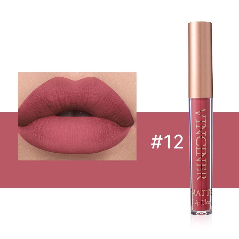 12 Colors Lip Lacquer Matte Liquid Lipstick Waterproof.