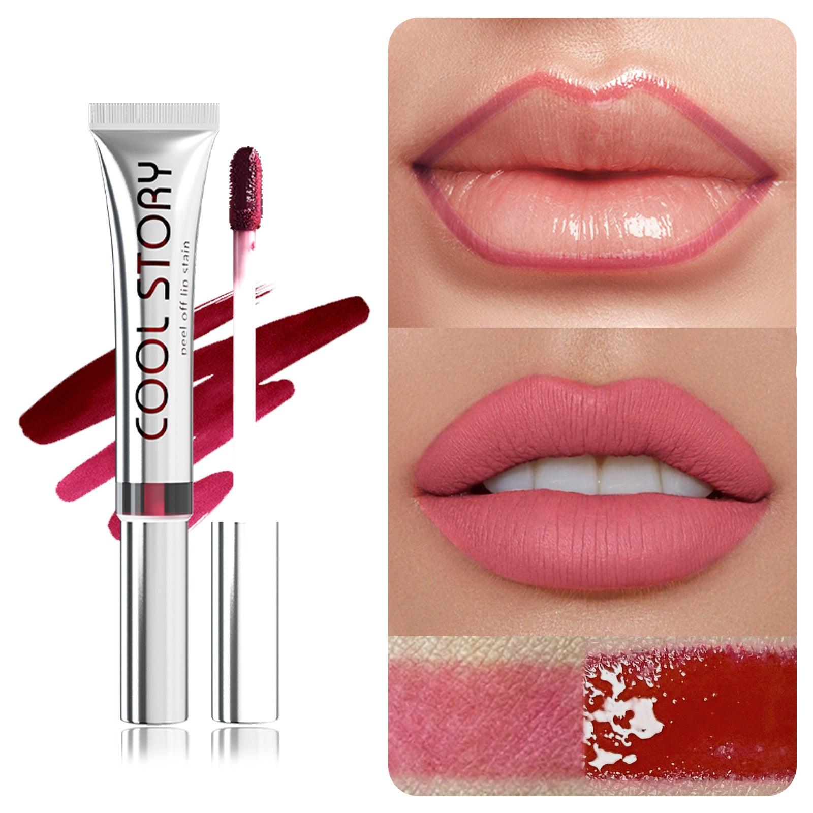 Single Stripping Lip Lacquer Matte No Stain On Cup.