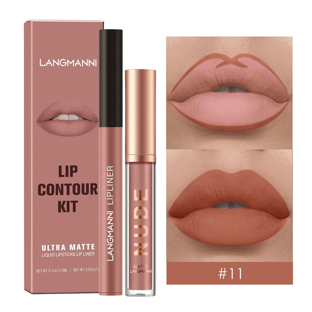 Lip Liner Combination Suit No Stain On Cup Matte Lip Gloss Suit.