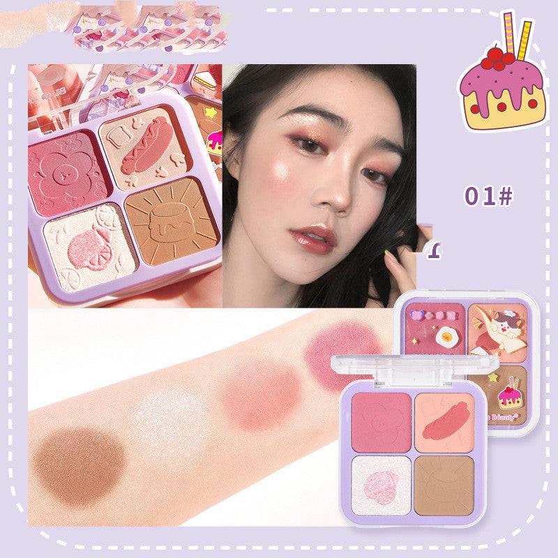 Blush Highlighting Repairing All-in-one Disc Pearlescent Brightening Clavicle Natural Three-dimensional.