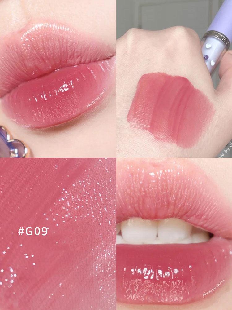 Flower Know Crystal Jelly Lip Glaze Mirror Moisturizing Lipstick.