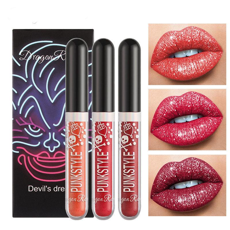 Three Sets Of Halloween Diamond Lip Gloss.