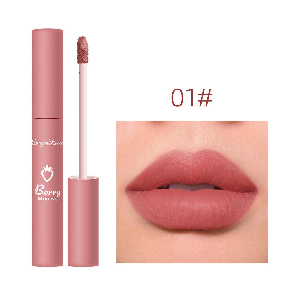 3 Strawberry Set Box Velvet Mist Matte Lip Glaze Lipstick.