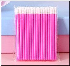 Fishing Rod Lip Brush Flocking Lipstick Makeup Brush Solid Lip Lacquer Brush Cotton Swab 50PCS.