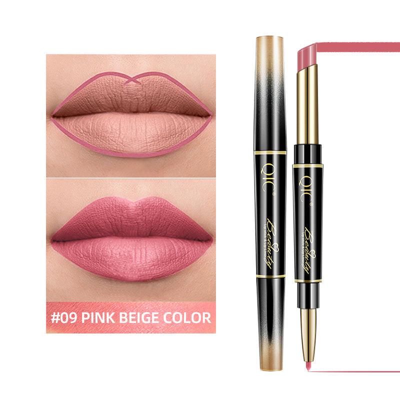 2-in-1 Matte Waterproof Non-Stick Lipstick Pencil.