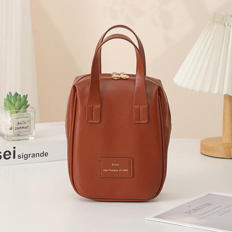 Handle-top Cosmetic Bag Ins Fashion Shell-shaped Handbag Toiletry Bags Travel High Capacity Portable Storage Make Up Bag.