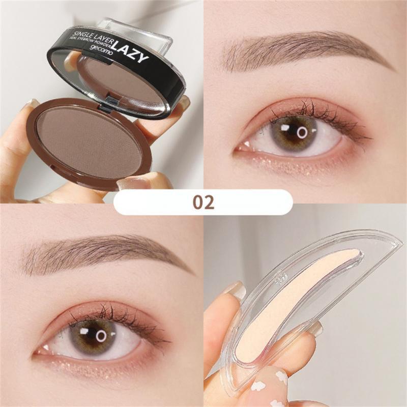 Double Layer Two-color Lazy Seal Eyebrow Powder Waterproof Sweat And Not Smudging.