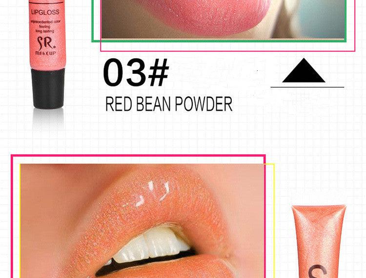 SR Hose Water-sensing Lip Gloss With Pearlescent Gold Moisturizing Temptation Lip Gloss.