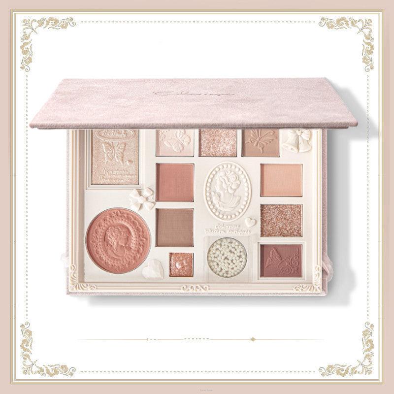 Embossed Eyeshadow Palette Blush Highlighter All-in-one Palette.