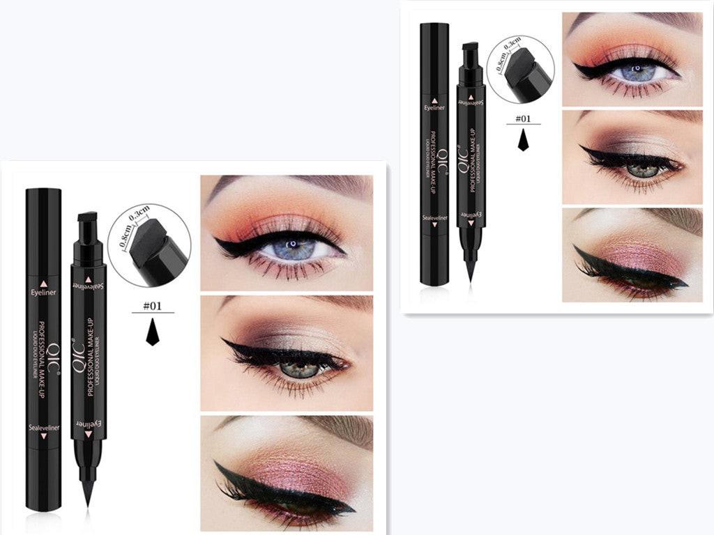 Double-headed wing seal eyeliner.