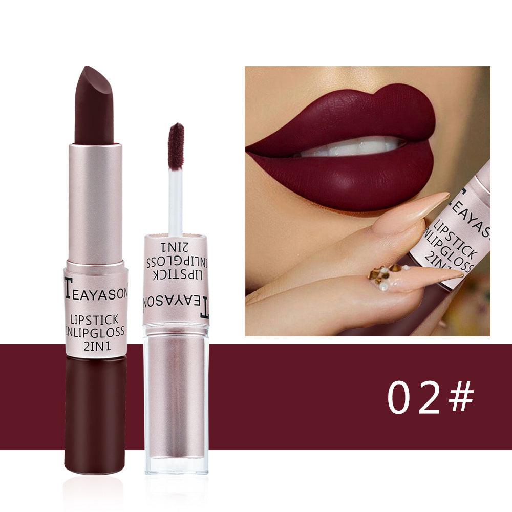 Double-ended Non-stick Cup Matte Matte Lip Gloss.