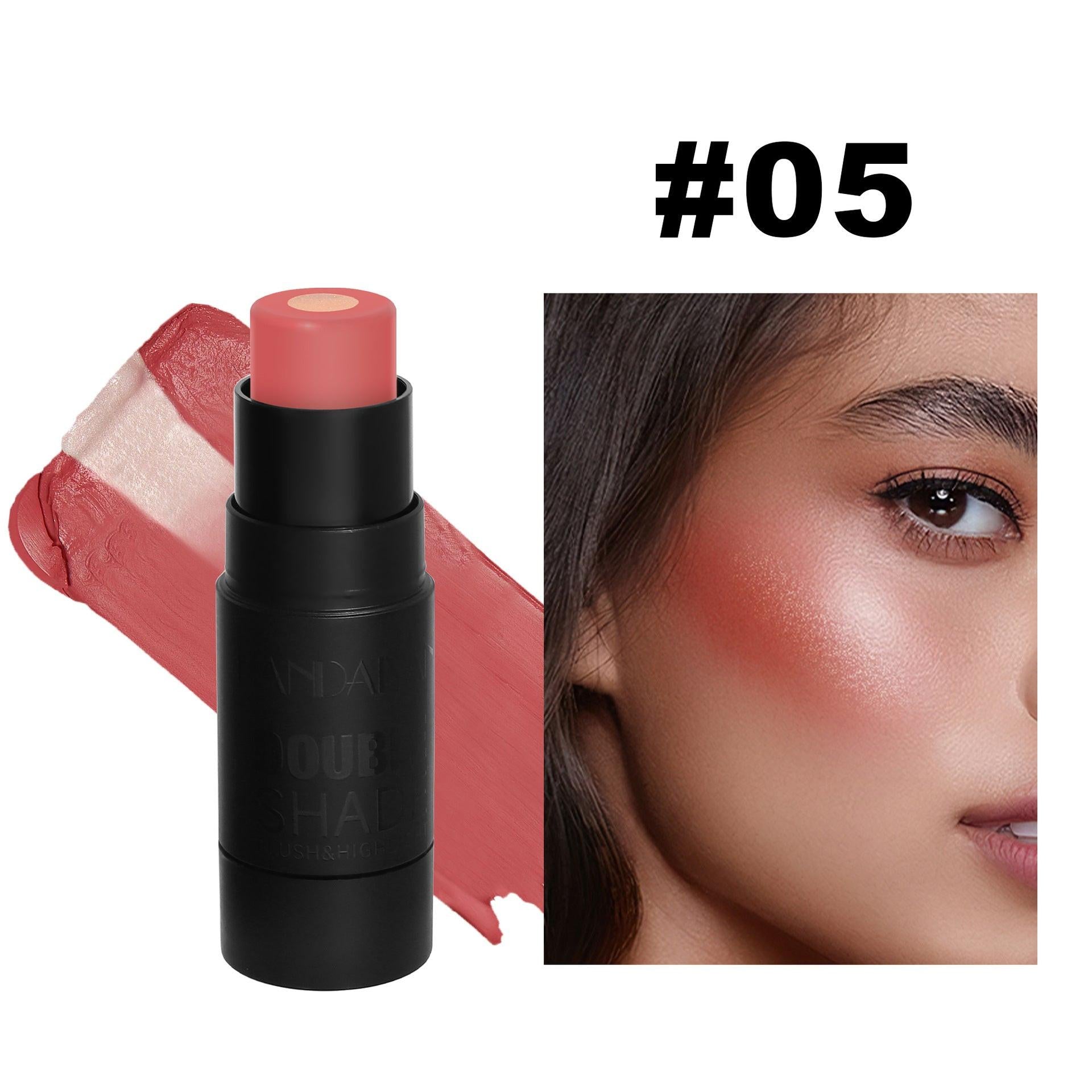 Multi-Color Sandwich Blush Stick Natural Nude Dress Brightening Color Solid Blush Shading Cream.