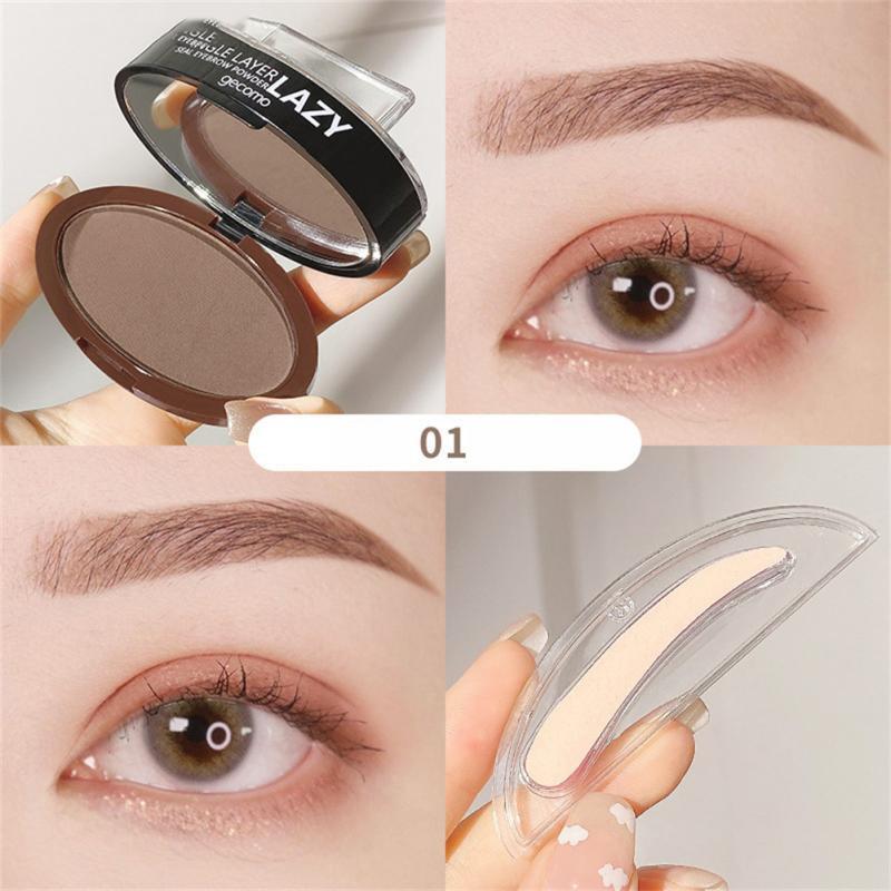 Double Layer Two-color Lazy Seal Eyebrow Powder Waterproof Sweat And Not Smudging.