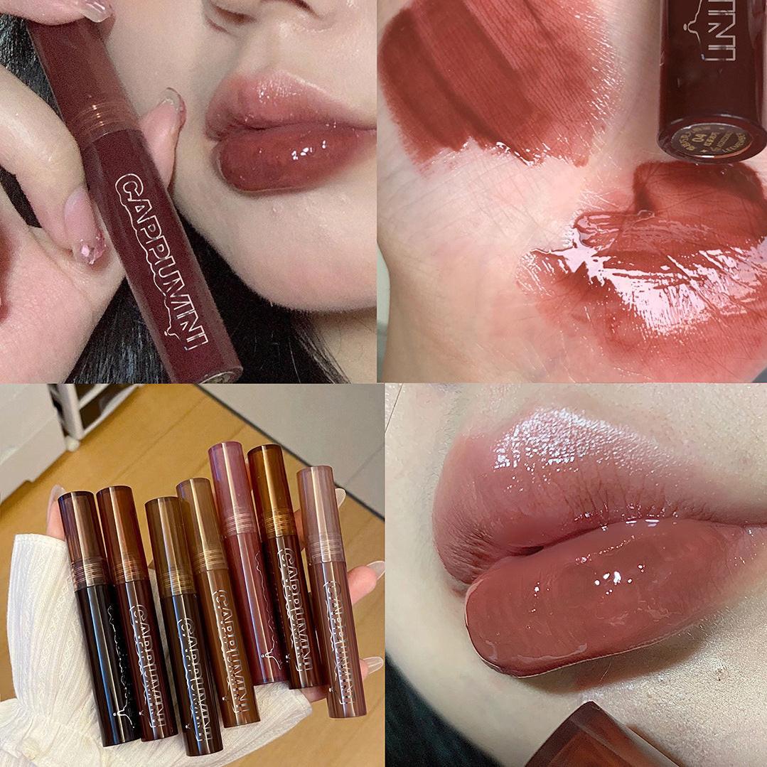 I Lava Chocolate Moisturizing Glaze Mirror Transparent Glass Lip Gloss.