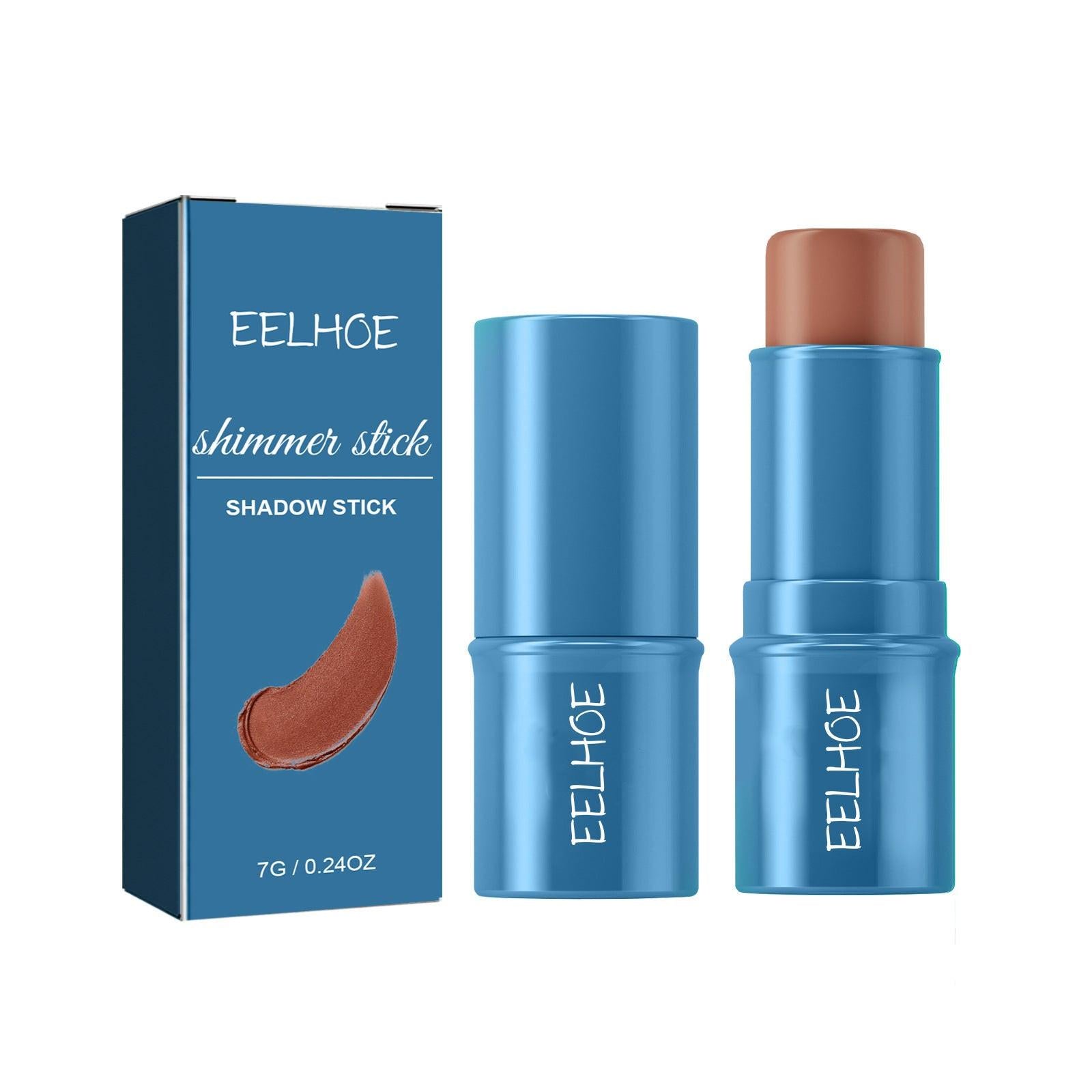 Multifunctional Highlight Shadow Blush Stick Three-dimensional Brightening Naturally Waterproof Light Lazy Shading Cream.