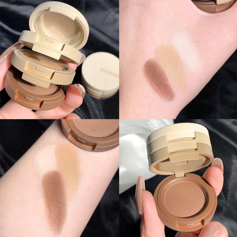 Light Wind Floating 3-color Earth Color Eye Shadow Plate.