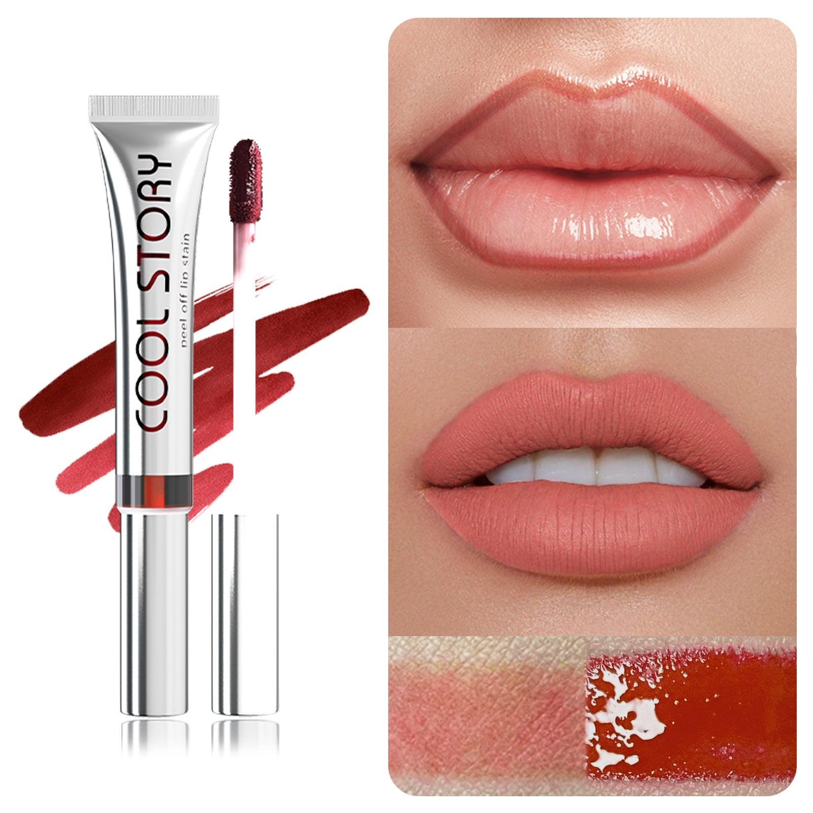 Single Stripping Lip Lacquer Matte No Stain On Cup.