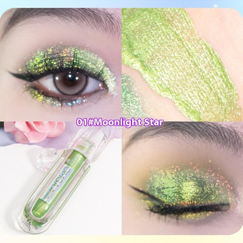 Chameleon Rhinestone Liquid Eye Shadow Multicolor Series Pearlescent Thin And Glittering Highlight.