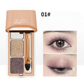 Three Color Eye Shadow Plate With Pearly Light.