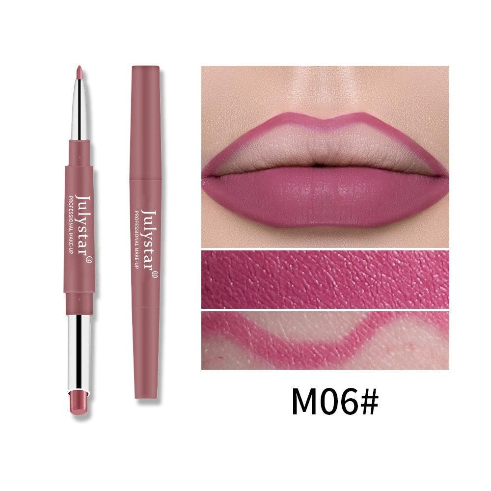 Double-headed Lipstick Lip Liner Does Not Fade No Stain On Cup.