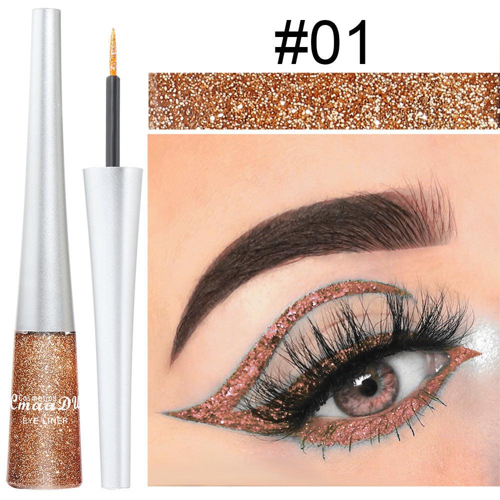 16 Colors Glittery Powder Sequin Burst Eyeliner.