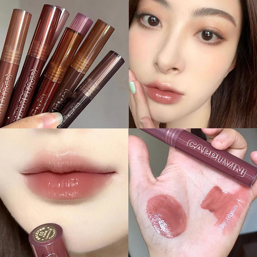 I Lava Chocolate Moisturizing Glaze Mirror Transparent Glass Lip Gloss.
